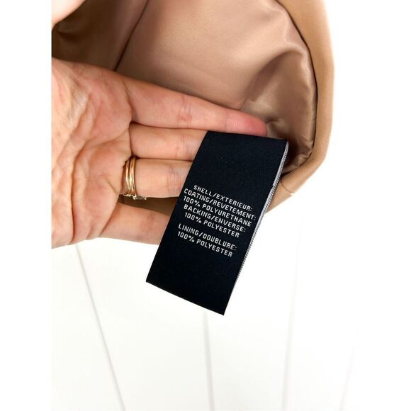 NWT 7 For All Mankind 7FAM Faux Leather Vest Tan - Picture 7 of 9